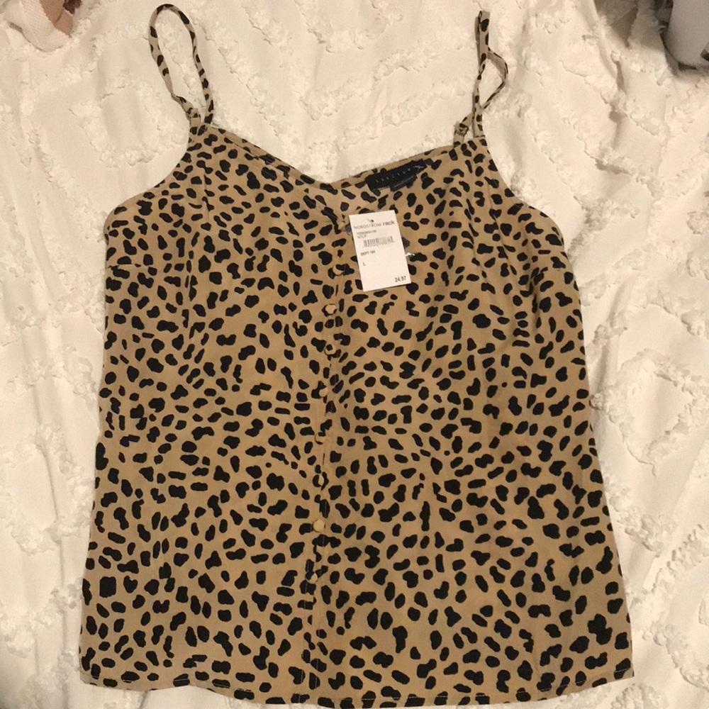 Leopard tank top blouse